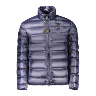 Blue Polyamide Men Jacket