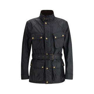 Black Cotton Full-Length Jacket