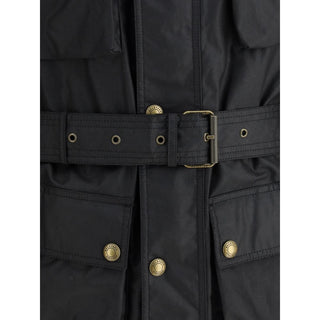 Black Cotton Full-Length Jacket