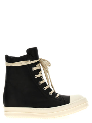 Bicolor Calfskin High Top Sneakers