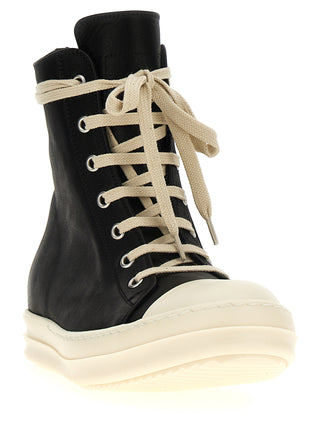 Bicolor Calfskin High Top Sneakers