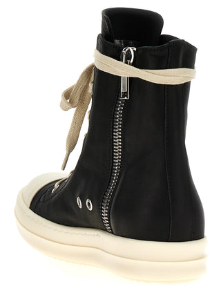 Bicolor Calfskin High Top Sneakers