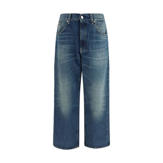 Blue Organic Cotton Relaxed Fit Jeans