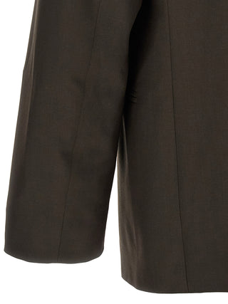 Brown Polyester Blazer