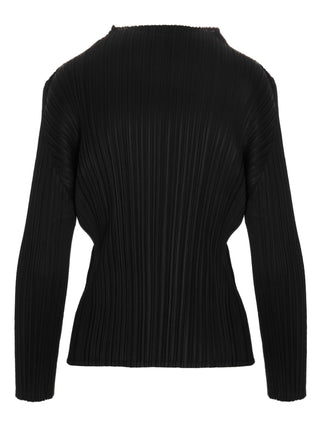 Black Polyester Long Sleeve T-Shirt