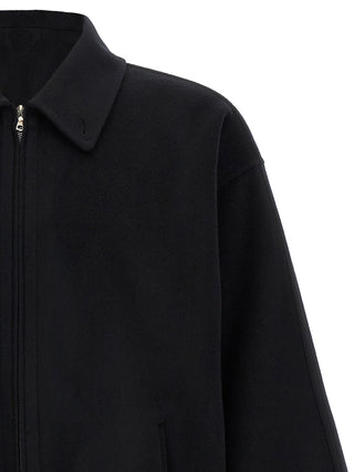 Black Wool Full-Length Jacket