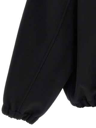 Black Wool Full-Length Jacket