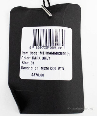 MCM Visetos Dark Grey Recycled Polyamide Cotton Blend Monogram Logo Bucket Hat