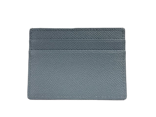 Burberry Sandon Business Small Grey Grained Leather Card Case Wallet