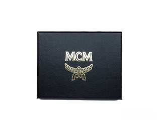 MCM Neon Yellow Visetos Diamond Logo Card Case Wallet