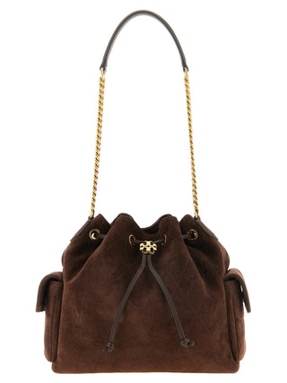 Brown Calfskin Shoulder Bag
