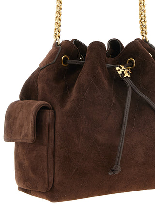 Brown Calfskin Shoulder Bag