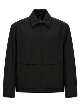 Black Wool Full-Length Jacket