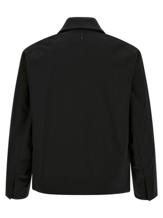 Black Wool Full-Length Jacket