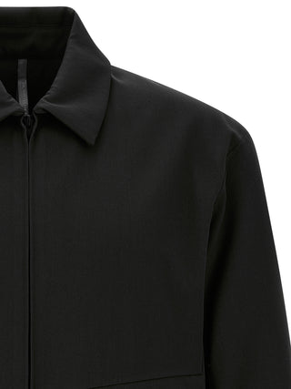 Black Wool Full-Length Jacket