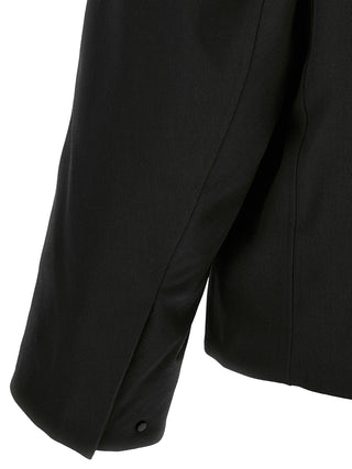Black Wool Full-Length Jacket