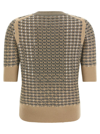 Beige Virgin Wool Sweatshirt
