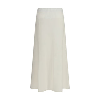Beige Wool Oves Aries Midi Skirt