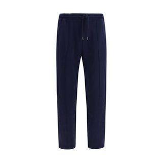 Blue Cotton Athletic Pants