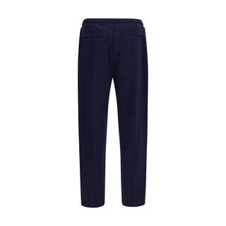 Blue Cotton Athletic Pants