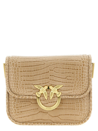 Beige Goatskin Shoulder Bag