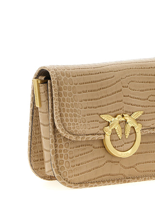 Beige Goatskin Shoulder Bag