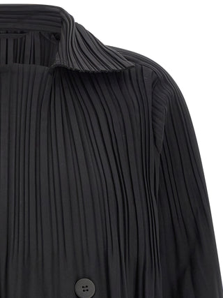 Black Polyester Coat