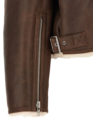 Brown Calfskin Leather Jacket