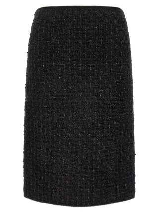Black Viscose Long Skirt