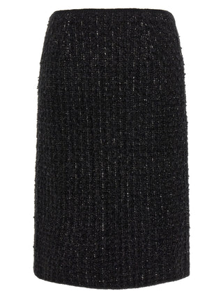 Black Viscose Long Skirt