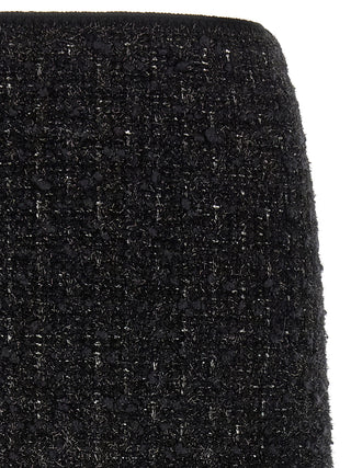 Black Viscose Long Skirt