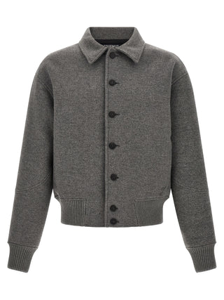 Gray Virgin Wool Bomber