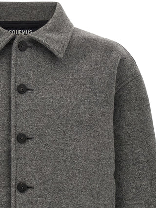 Gray Virgin Wool Bomber