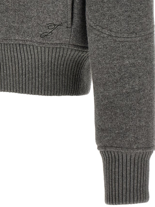 Gray Virgin Wool Bomber