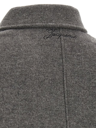 Gray Virgin Wool Bomber