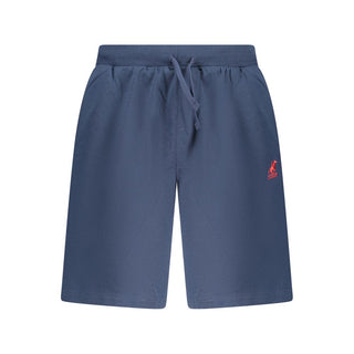 Blue Cotton Mens Shorts