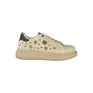 Beige Polyurethane Women's Sneaker