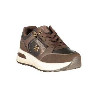 Brown Polyurethane Women's Sneaker