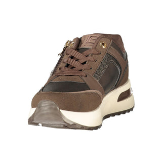 Brown Polyurethane Women's Sneaker