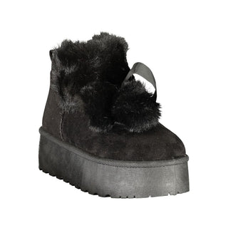 Black Polyurethane Women's Boot