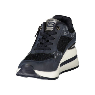 Blue Polyurethane Women's Sneaker
