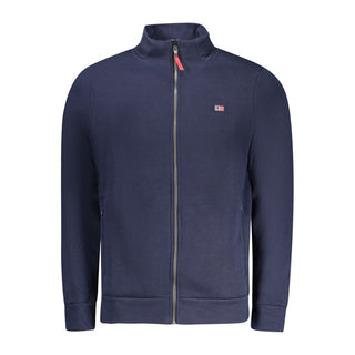 Blue Cotton Men Sweatshirt