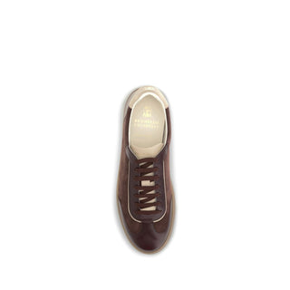 Bordeaux Calf Leather Bos Taurus Low Top Sneakers