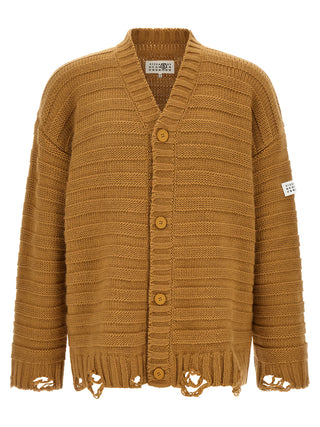 Beige Virgin Wool Cardigan