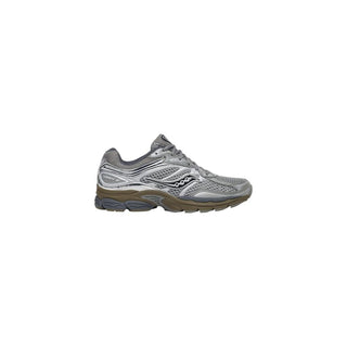 Silver Synthetic Athletic Sneakers