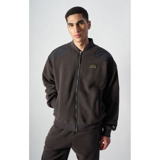 Black Polyester Bomber