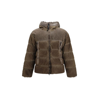 Brown Polyamide Full-Length Jacket