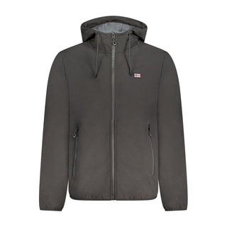 Black Polyester Men's Jacket