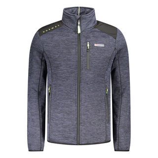 Blue Polyester Men's Jacket