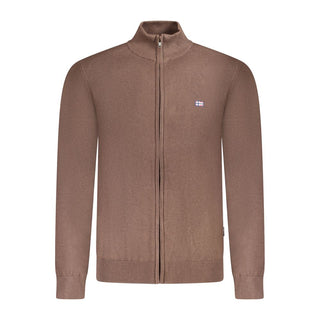 Brown Polyester Men's Sweater